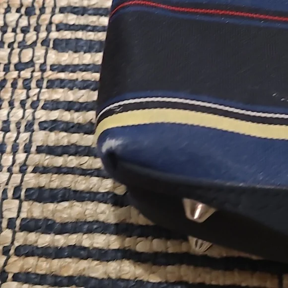 VINTAGE KATE SPADE NEW YORK RAINBOW STRIPE PURSE - Picture 6 of 9